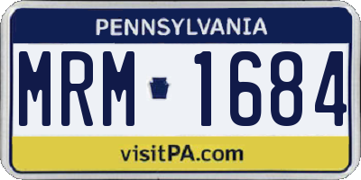 PA license plate MRM1684