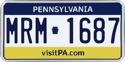 PA license plate MRM1687