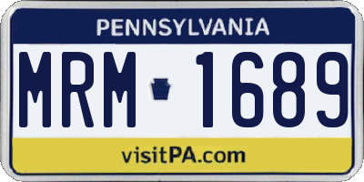 PA license plate MRM1689