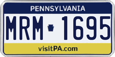 PA license plate MRM1695