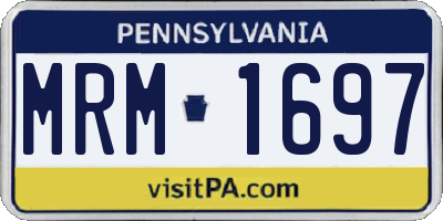 PA license plate MRM1697