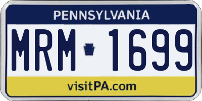 PA license plate MRM1699
