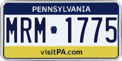 PA license plate MRM1775