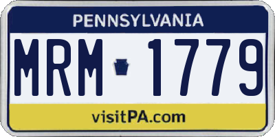 PA license plate MRM1779