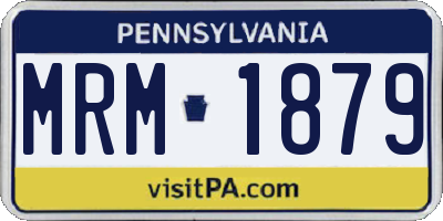 PA license plate MRM1879