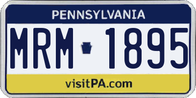 PA license plate MRM1895