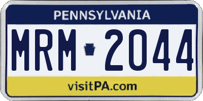 PA license plate MRM2044