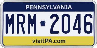 PA license plate MRM2046