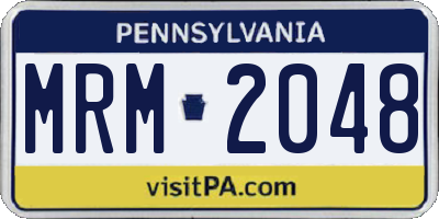 PA license plate MRM2048