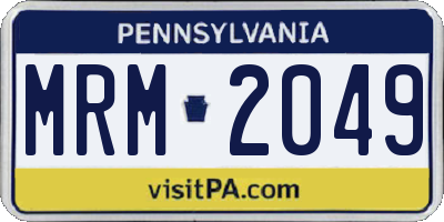 PA license plate MRM2049