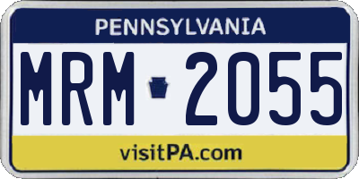 PA license plate MRM2055