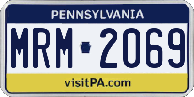 PA license plate MRM2069