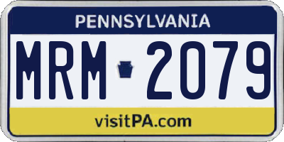 PA license plate MRM2079