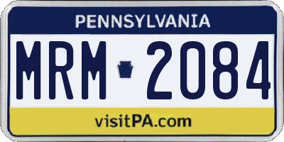 PA license plate MRM2084