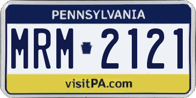 PA license plate MRM2121