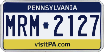 PA license plate MRM2127