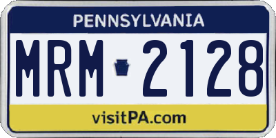 PA license plate MRM2128