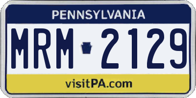 PA license plate MRM2129