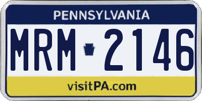 PA license plate MRM2146