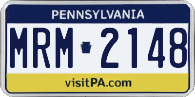PA license plate MRM2148