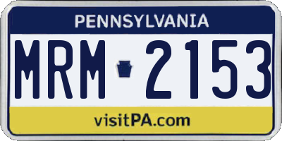 PA license plate MRM2153