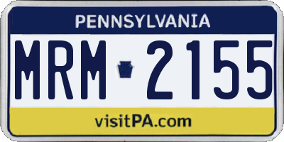 PA license plate MRM2155