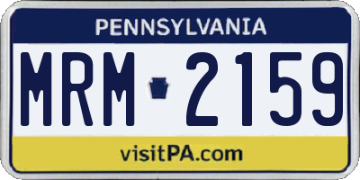 PA license plate MRM2159