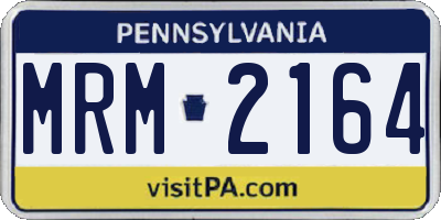 PA license plate MRM2164