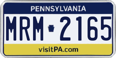 PA license plate MRM2165