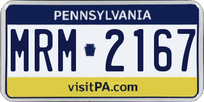 PA license plate MRM2167