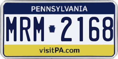 PA license plate MRM2168