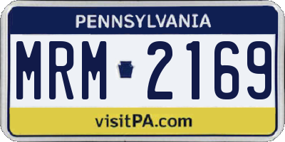PA license plate MRM2169