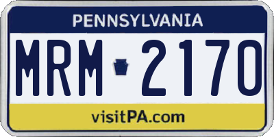 PA license plate MRM2170