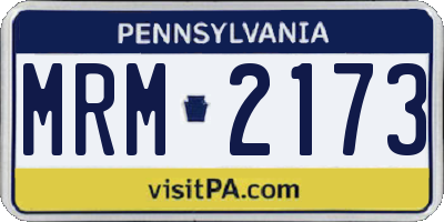 PA license plate MRM2173