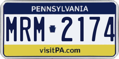 PA license plate MRM2174