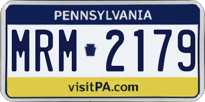 PA license plate MRM2179