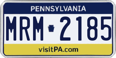 PA license plate MRM2185