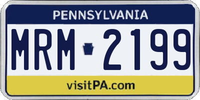 PA license plate MRM2199