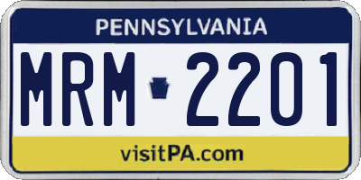 PA license plate MRM2201