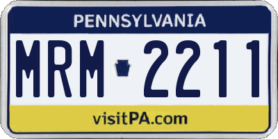 PA license plate MRM2211