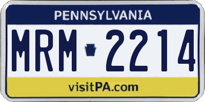 PA license plate MRM2214
