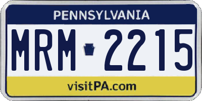 PA license plate MRM2215