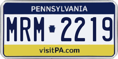 PA license plate MRM2219