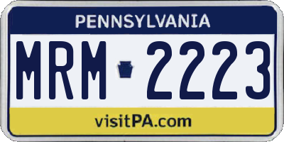 PA license plate MRM2223