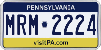 PA license plate MRM2224