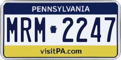 PA license plate MRM2247