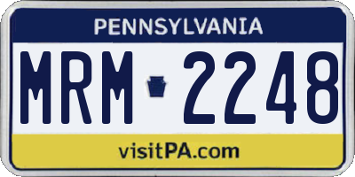 PA license plate MRM2248