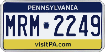 PA license plate MRM2249
