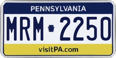 PA license plate MRM2250