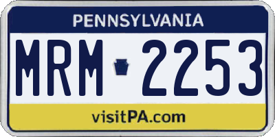 PA license plate MRM2253